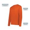 Augusta Sportswear Wicking Long Sleeve Sun Protection Athletic Shirt for Running, Hiking, Fishing, and Outdoor Activities, Orange, 2XL view 4