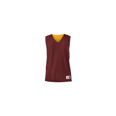 Alleson Athletic Adult Reversible Mesh Tank,Light Maroon/Gold,X-Large