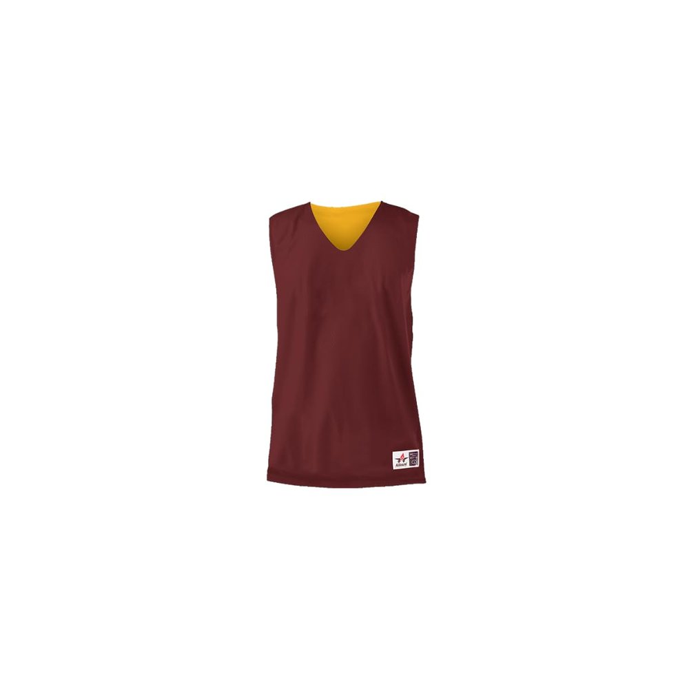 Alleson Athletic Adult Reversible Mesh Tank,Light Maroon/Gold,X-Large