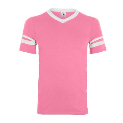 Augusta Sportswear Women's X-Large Augusta Sleeve Stripe Jersey, Pink/White