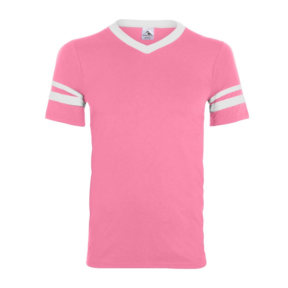 Augusta Sportswear Women's X-Large Augusta Sleeve Stripe Jersey, Pink/White