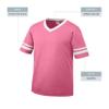 Augusta Sportswear Women's X-Large Augusta Sleeve Stripe Jersey, Pink/White view 4
