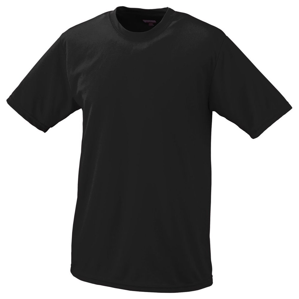 Augusta Sportswear Boys Wicking T-Shirt, Small, Black