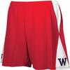 Intensity Diamond Flatback Mesh Basketball Shorts, Scarlet/White, X-Large view 1