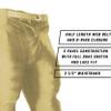 Champro Youth Stretch Dazzle Football Pant with Snaps, Vegas Gold view 3