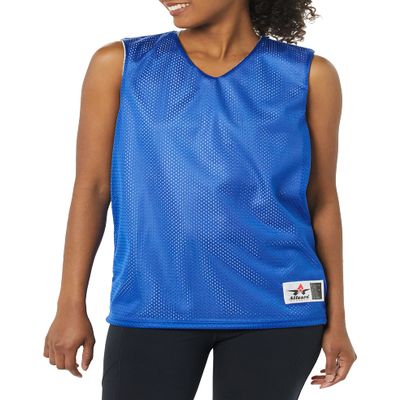 Alleson Athletic Women Reversible Tank Shirt, Royal/White, Small US