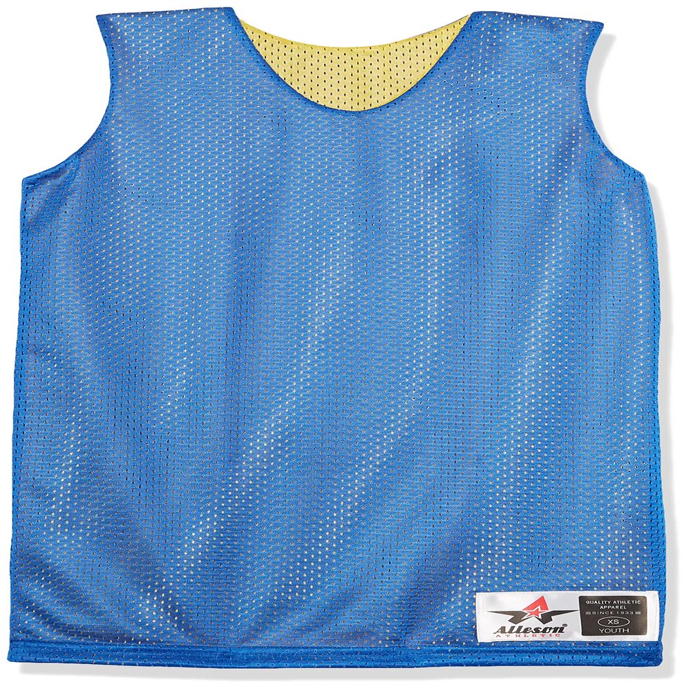 Alleson Athletic Youth Reversible Mesh Tank, Royal/Gold, Large