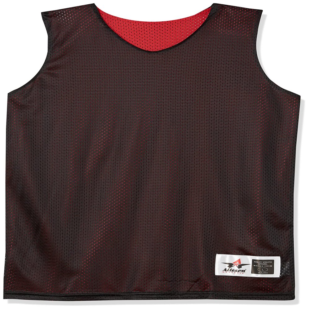 Alleson Athletic Kids' Reversible Tank, Black/Red, Small