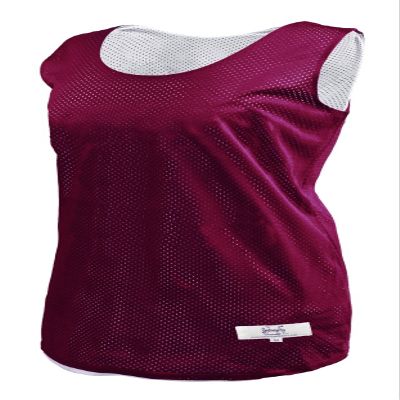 Intensity Womens Eyelet Mesh PE Cut Jersey, Cardinal/White, X-Large