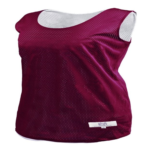 Intensity Womens Eyelet Mesh PE Cut Jersey, Cardinal/White, X-Large