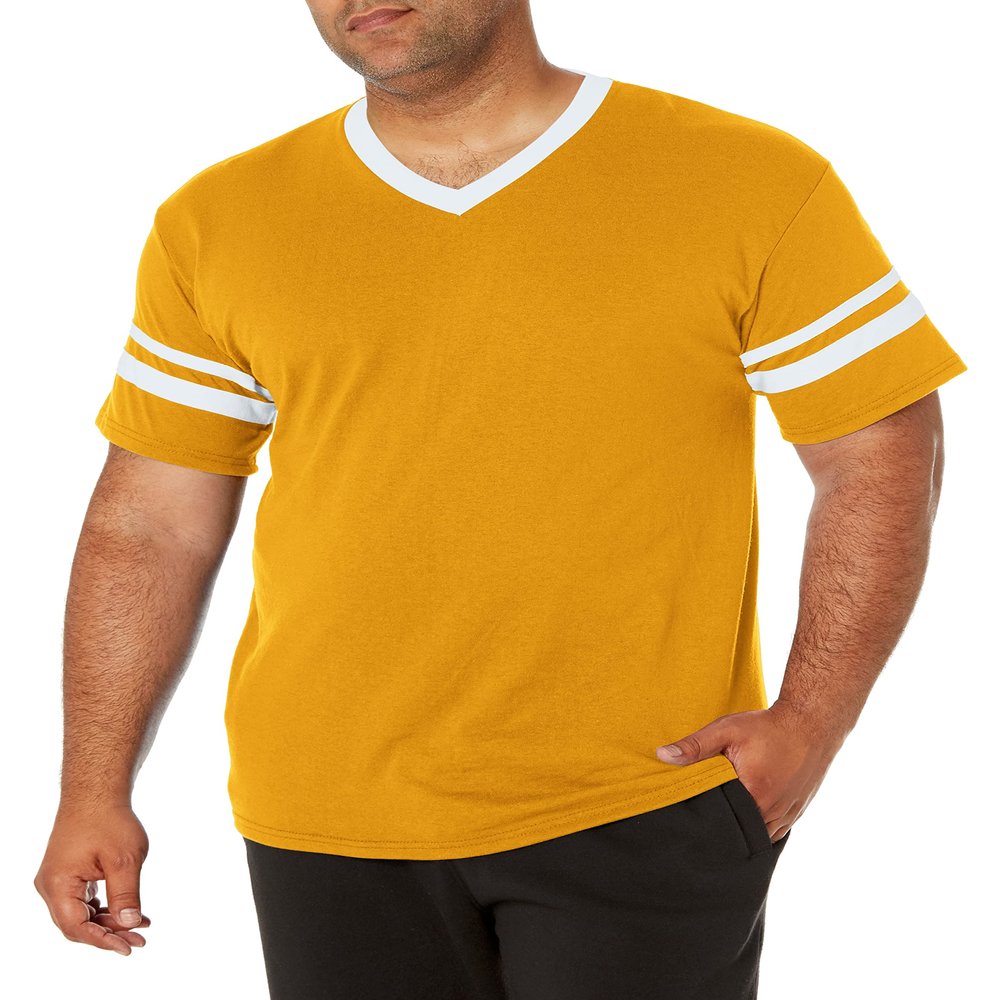 Augusta Sportswear Sleeve Stripe Jersey, Small, Gold/White