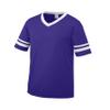 Augusta Sportswear Youth Sleeve Stripe Jersey, Purple/White, M