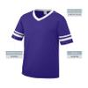 Augusta Sportswear Youth Sleeve Stripe Jersey, Purple/White, M view 2