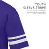 Augusta Sportswear Youth Sleeve Stripe Jersey, Purple/White, M view 4