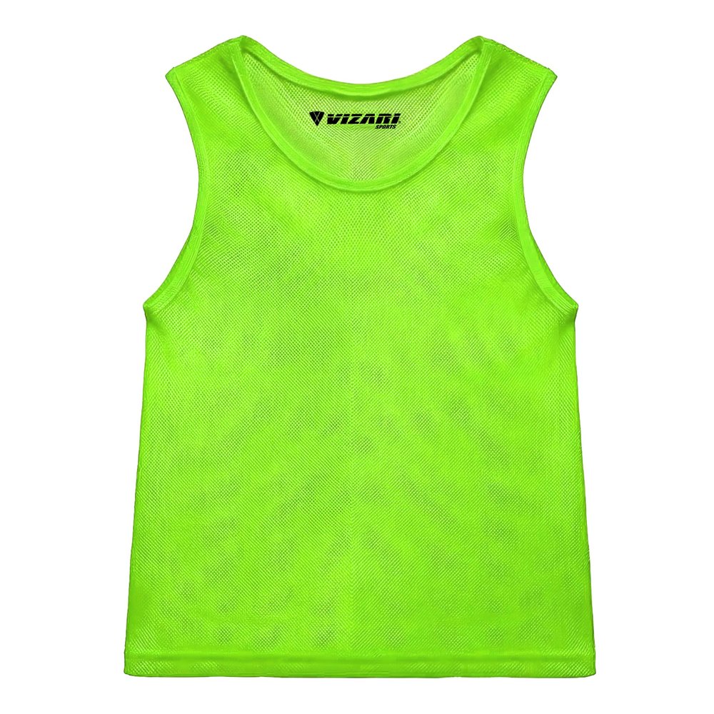 Vizari Mesh Sports Pinnies Pack of 1/12- Youth Scrimmage Vests for Soccer, Hockey, Basketball & Football
