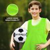 Vizari Mesh Sports Pinnies Pack of 1/12- Youth Scrimmage Vests for Soccer, Hockey, Basketball & Football view 4