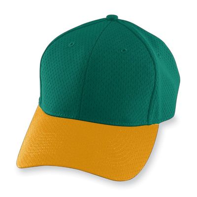 Augusta Sportswear Youth Athletic Mesh Cap Dark Green/Gold OS