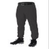 Alleson Athletic Boys Youth Elastic Bottom Baseball Pants, Black, X-Large view 1