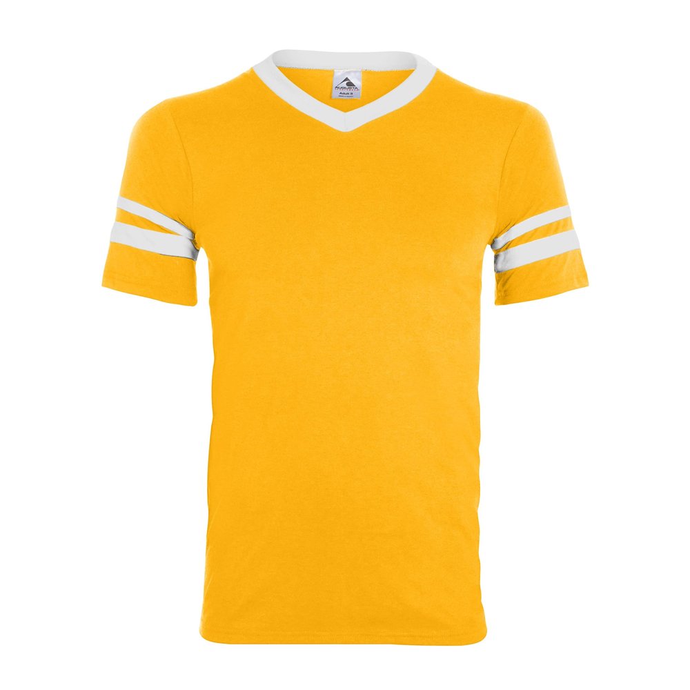 Augusta Sportswear Sleeve Stripe Jersey, XX-Large, Gold/White