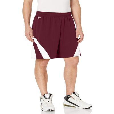 Intensity Men's Weave Basketball Shorts, Maroon/White, Medium