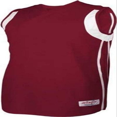 Intensity Men's Low Post Fitted Basketball Jersey, Cardinal/White, XX-Large