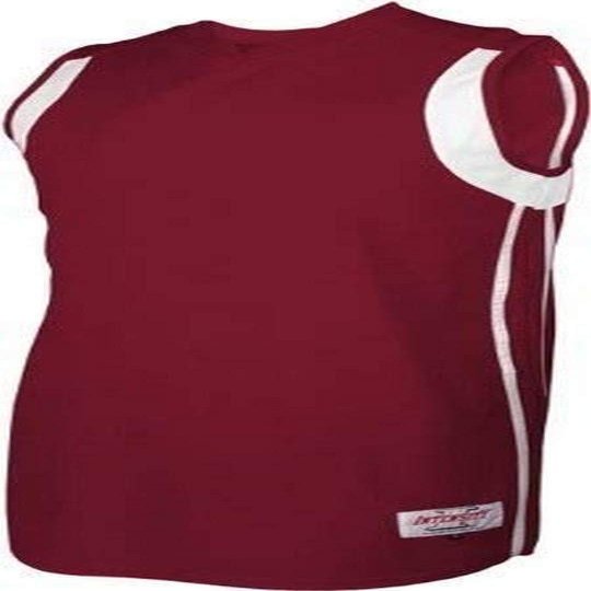 Intensity Men's Low Post Fitted Basketball Jersey, Cardinal/White, XX-Large