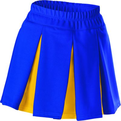 Alleson Girls Cheerleading Multi Pleat Skirt, Purple/Light Gold, X-Small