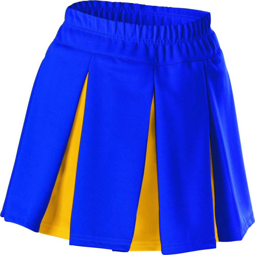 Alleson Girls Cheerleading Multi Pleat Skirt, Purple/Light Gold, X-Small