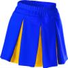 Alleson Girls Cheerleading Multi Pleat Skirt, Purple/Light Gold, X-Small view 1