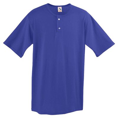 Augusta Sportswear Two Button Baseball Jersey, Small, Purple