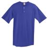 Augusta Sportswear Two Button Baseball Jersey, Small, Purple view 1