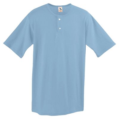 Augusta Sportswear Two Button Baseball Jersey, Large, Light Blue