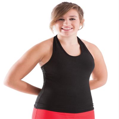 Pizzazz Women Black MVP Halter Top Adult 2X-Large