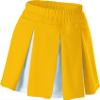 Alleson Girls Cheerleading Multi Pleat Skirt, Light Gold/White, Small view 1