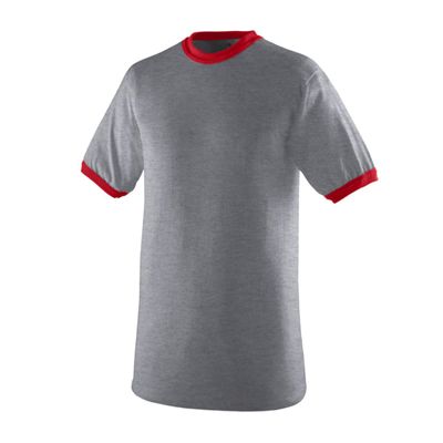 Augusta Sportswear Mens Ringer T-Shirt  Soft Jersey Knit Tee with Contrast Collar, Cuffs, and Classic Set-in Sleeves 6M