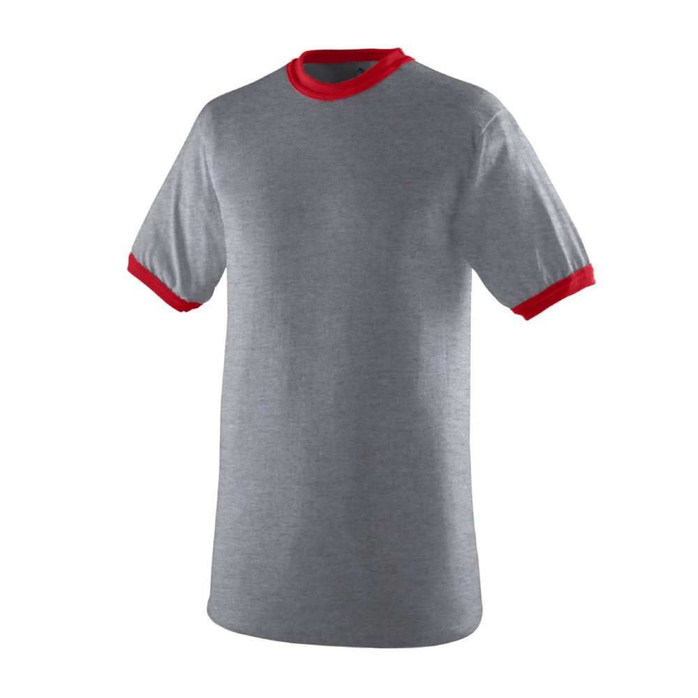 Augusta Sportswear Mens Ringer T-Shirt  Soft Jersey Knit Tee with Contrast Collar, Cuffs, and Classic Set-in Sleeves 6M