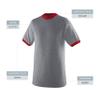 Augusta Sportswear Mens Ringer T-Shirt  Soft Jersey Knit Tee with Contrast Collar, Cuffs, and Classic Set-in Sleeves 6M view 4