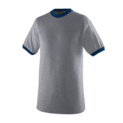 Augusta Sportswear Mens Ringer T-Shirt Soft Jersey Knit Tee with Contrast Collar, Cuffs, and Classic Set-in Sleeves A8