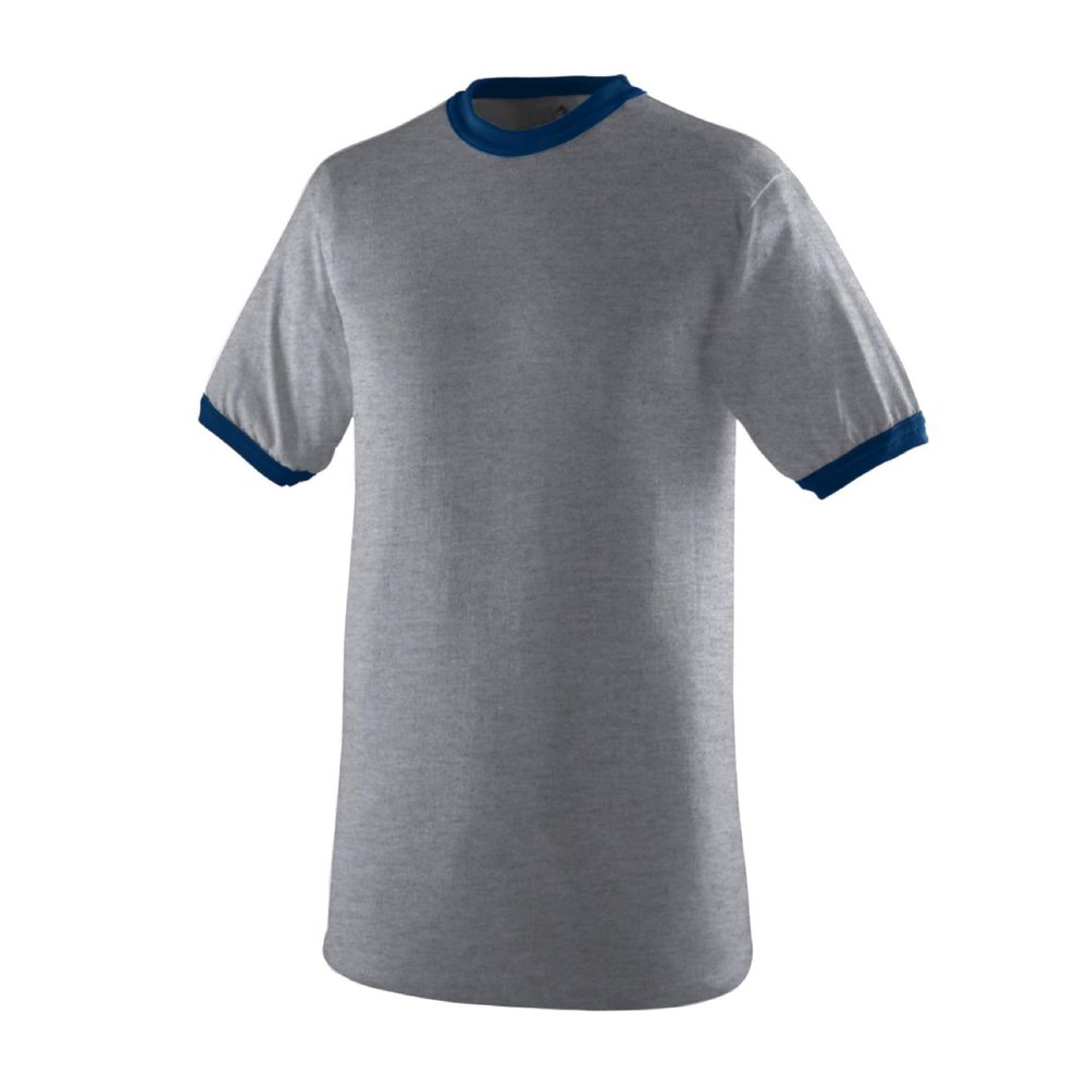 Augusta Sportswear Mens Ringer T-Shirt Soft Jersey Knit Tee with Contrast Collar, Cuffs, and Classic Set-in Sleeves A8