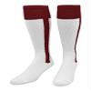TCK 2-in-1 Baseball Stirrup Socks | Classic Knit-In Design | Made in USA - Maroon, X-Small - Maroon,X-Small view 1