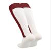 TCK 2-in-1 Baseball Stirrup Socks | Classic Knit-In Design | Made in USA - Maroon, X-Small - Maroon,X-Small view 2