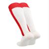 TCK 2-in-1 Baseball Stirrup Socks | Classic Knit-In Design | Made in USA - Scarlet, X-Small - Scarlet,X-Small view 3