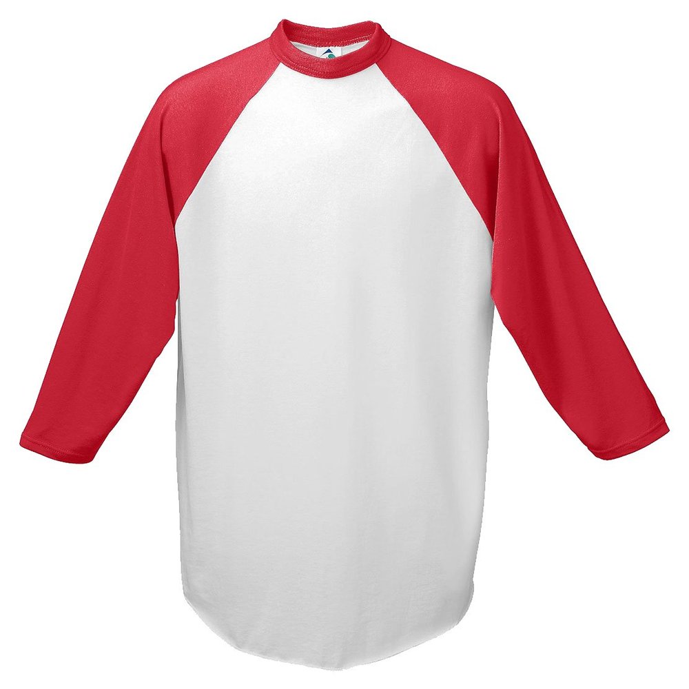 Augusta Sportswear Men's Baseball Jersey, Small, White/Red