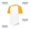 Augusta Sportswear Short Sleeve Baseball Jersey, Medium, White/Gold view 3
