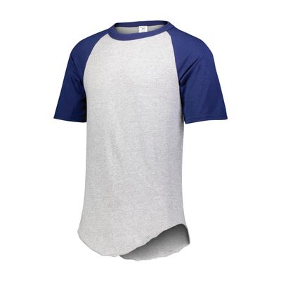Augusta Sportswear Youth Baseball Short Sleeve Tee 2.0, Athletic Heather/Navy, S