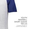 Augusta Sportswear Youth Baseball Short Sleeve Tee 2.0, Athletic Heather/Navy, S view 3