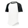 Augusta Sportswear Short Sleeve Baseball Jersey, Small, White/Black view 1