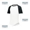 Augusta Sportswear Short Sleeve Baseball Jersey, Small, White/Black view 3