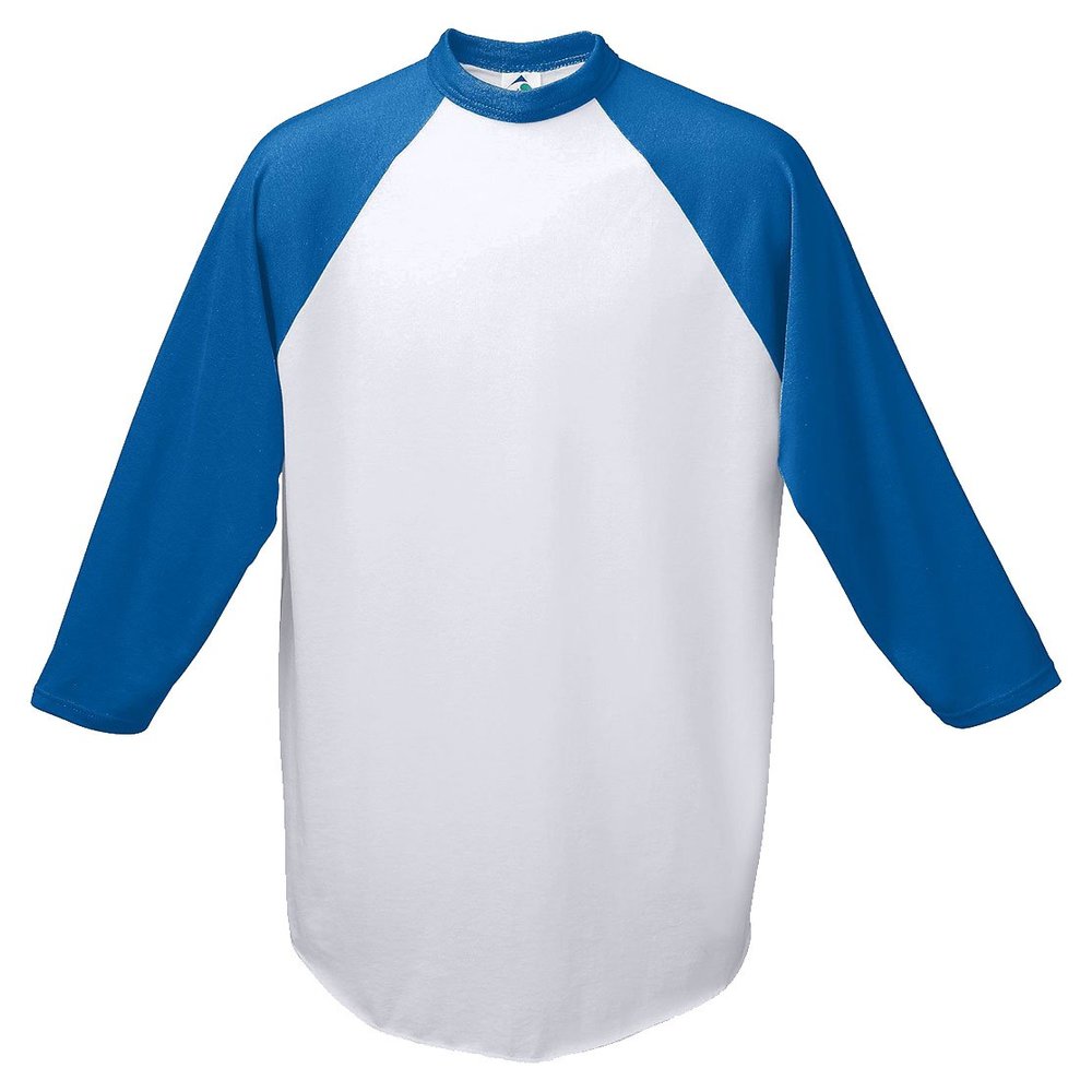 Augusta Sportswear Men's Baseball Jersey, Small, White/Royal