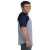 Augusta Sportswear Short Sleeve Baseball Jersey, X-Large, Athletic Heather/Navy view 4